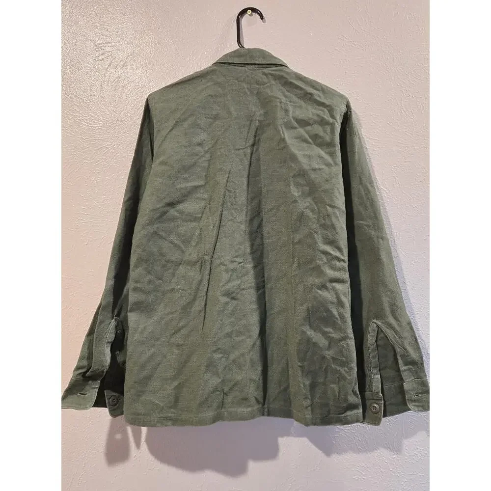 VTG 1971 Vietnam US Army OG-107 Sateen Shirt 14 1/2 X33 NSN:8405-781-8946 #K79k